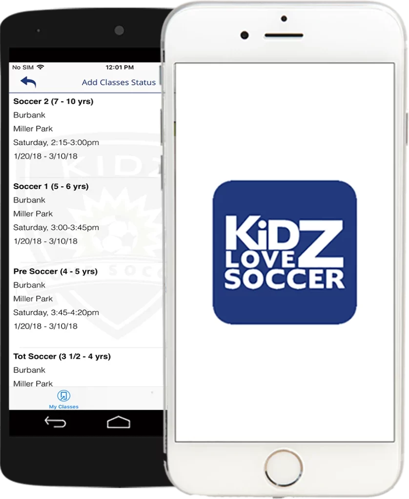 Kidz Love Soccer – Class scheduling app